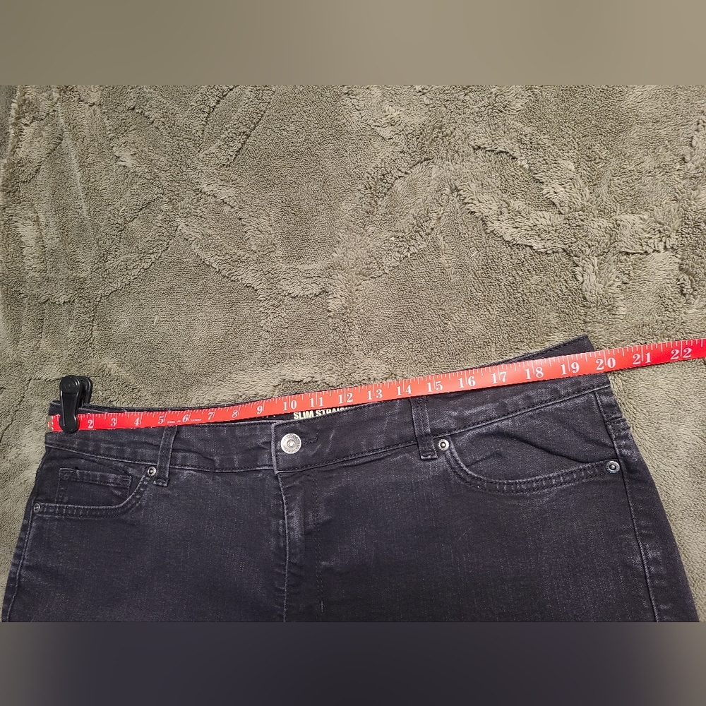 Sonoma Women's Slim Straight Leg Jeans, 18W, Faded Black - Picture 4 of 7